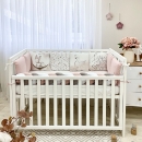 Set lenjerie patut bebe 7 piese Bambi roz (15)